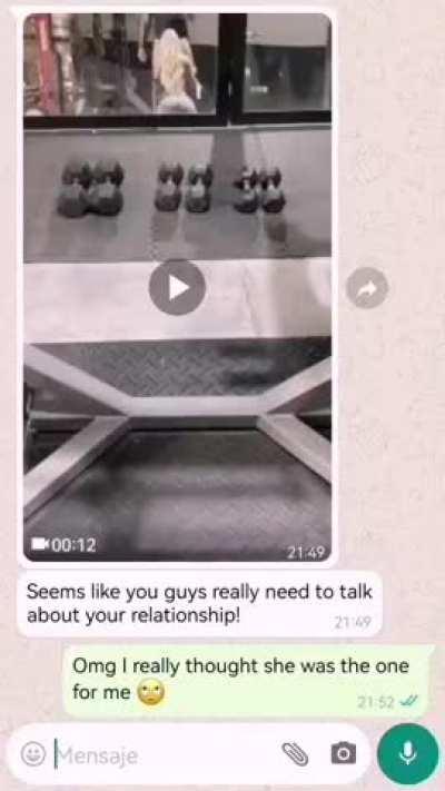 Beautiful blonde working out cheats with bbc at gym