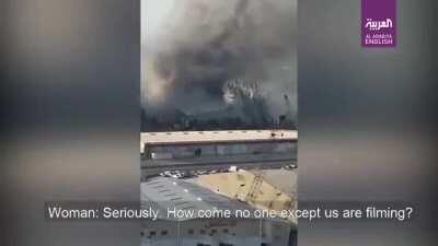 Closest footage so far of the Beirut Lebanon blast
