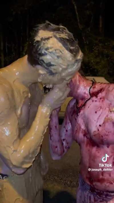 Just two bros eating a pb&j