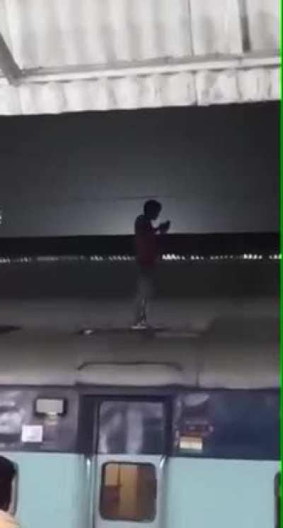 He stood there for a solid second or two after