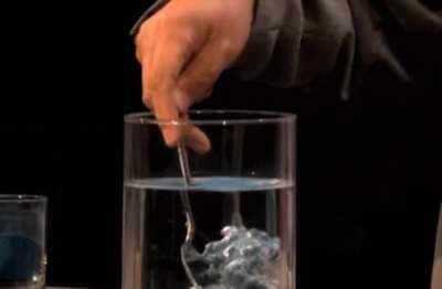 Hydrophobic sand in water