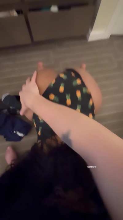 he told me all he wanted for Christmas was a big booty black girl sucking his dick 🥰