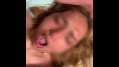 Pin her, face fuck her and spit on her