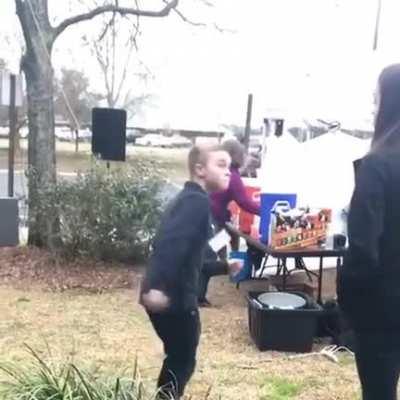 Trying to impress the female (like male animals do in the animal kingdom)