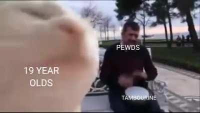 Petition For pewds to recreate this with edgar and tambourine