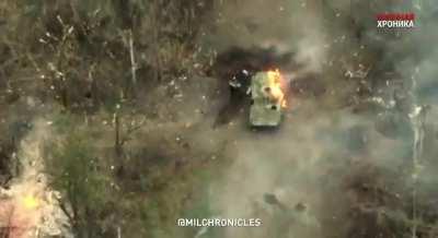 RU POV: Drone footage of assault on Pervomaisky before its shot down