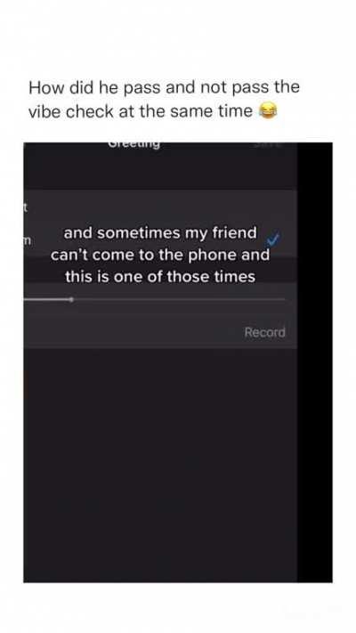 When you apply for the Navy but your voicemail is a little fruity.