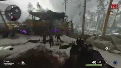 Pro warzone streamers when they play zombies for the first time but all they know is MP5 dropshot a and stims