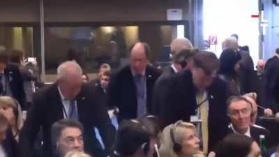 In the OSCE, the Latvian deputy proposed the Russian delegation follow the Russian warship. During the speech of a representative of the Russian Federation, the meeting participants began to leave the hall