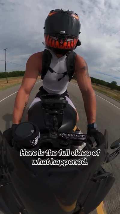 Lady! He was about to run out of gas