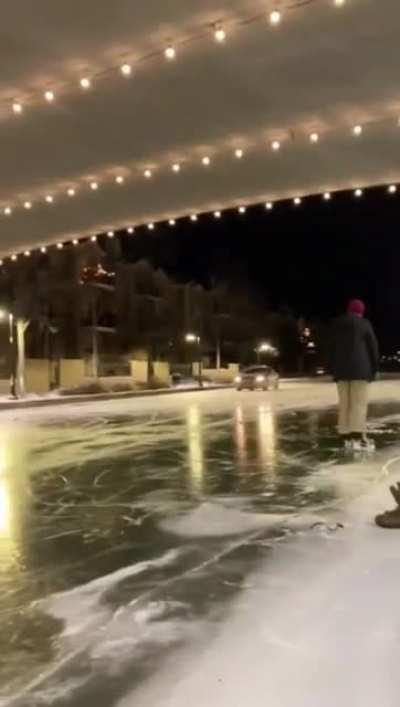 Drunk driver found her way onto a frozen canal in Indianapolis this weekend.