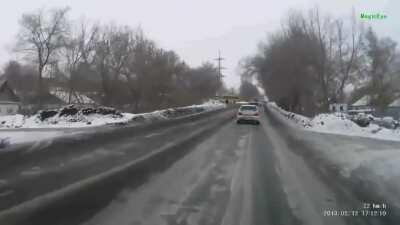 A normal overtake in Russia