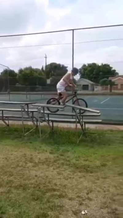 To show off on a bicycle...
