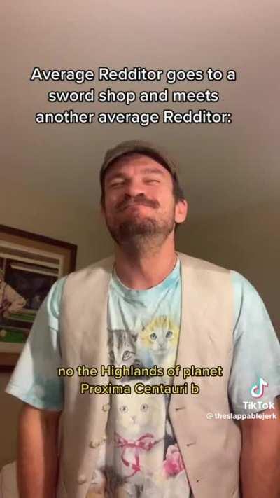 Average redditor vs average redditor in a sword shop