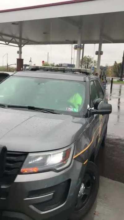 Shame on this PA state trooper anti-masker coward.