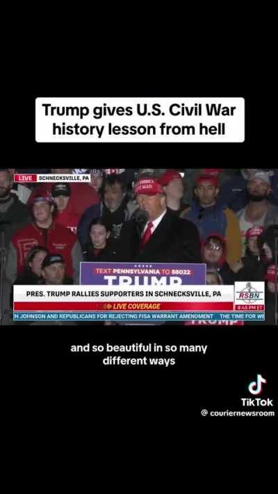 Trump gives U.S. Civil War history lesson from hell