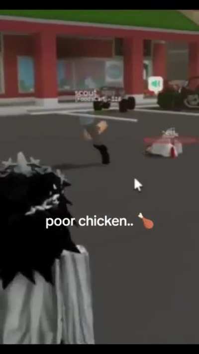 This chicken has wandered into the wrong place.