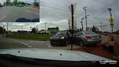 More Roundabout FUN! (still waiting for an estimate, everyone was safe, but she was maaaaaad!!)