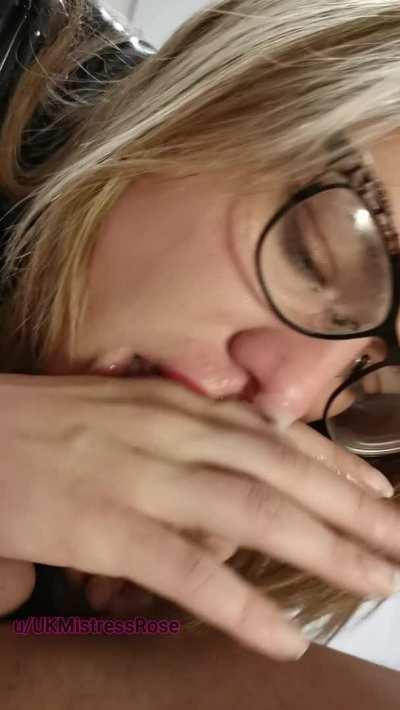 When you go through your old phone and find a video. Taking a huge mouthful from from him wearing my panties just after I was fucked by a BBC! The life I live 😍😍