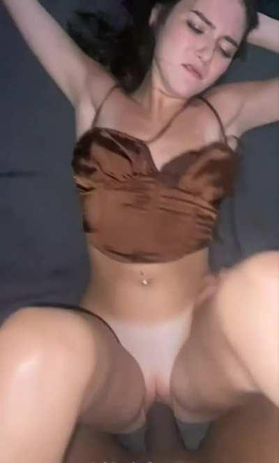 Hottie getting absolutely railed by some BBC while rolling balls!