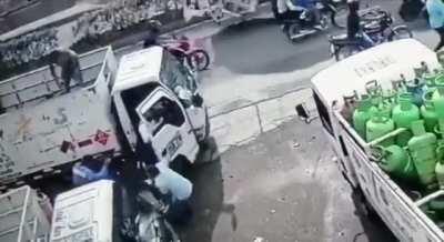 Pointing a Gun to Workers for robbery