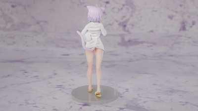 I 3d modeled an Okayu figure for her birthday!