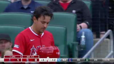 Nicky Lopez gets beaned in the head when Ivan Herrera throws the ball back to the pitcher