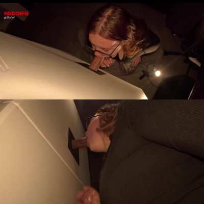 Freshly done nails for some gloryhole sucking and stroking