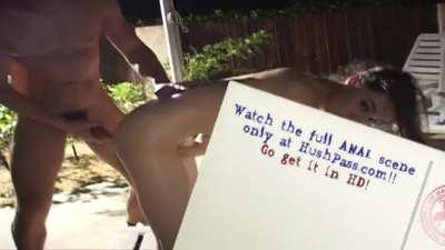 Sasha Grey gets anal at college pool party