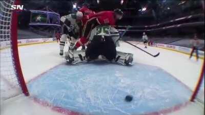 T.J. Brodie scores against the Dallas Stars to make it 0-2