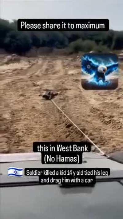 Israeli soldiers kills Palestinian and drags him with a car (West Bank).