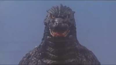 Godzilla making his way down town