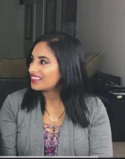 Deep small cleavage peeping out