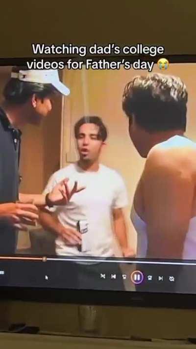 Watching old videos of dad on father's day