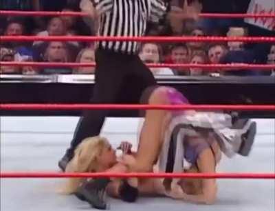 Trish Stratus getting her thong exposed
