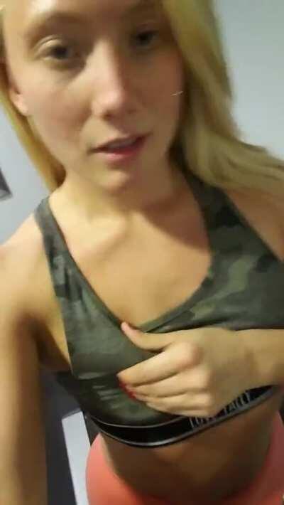 Getting all sweaty on the treadmill