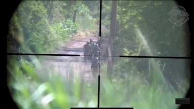 Clean work of Ukrainian SOF Sniper.