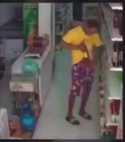 Poor guy, put to much faith into his package size.