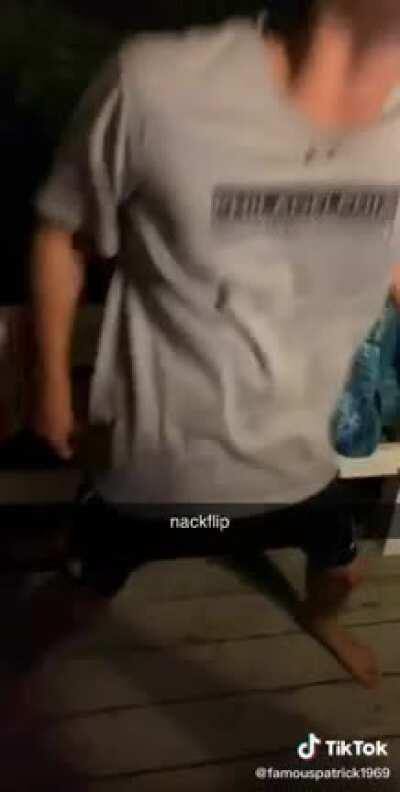 Doing a backflip drunk