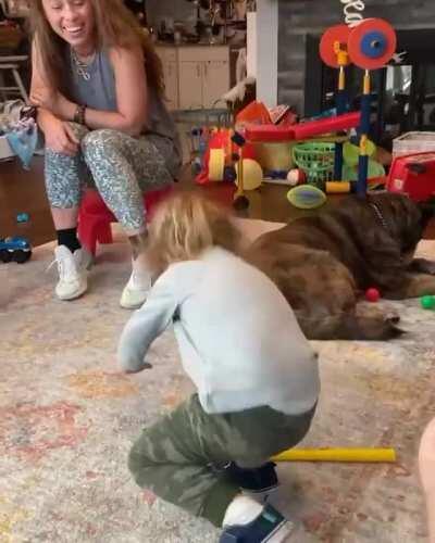 She literally melts into a puddle...