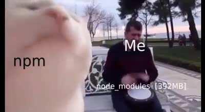 You: npm install npm: