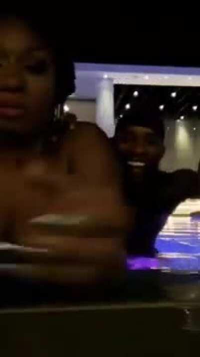 Megan Thee Stallion, Kylie Jenner & Tory Lanez at Pool Party