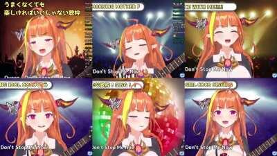 Coco's Non-Stop Story! [Six instances of Coco singing Don't Stop Me Now synced together]