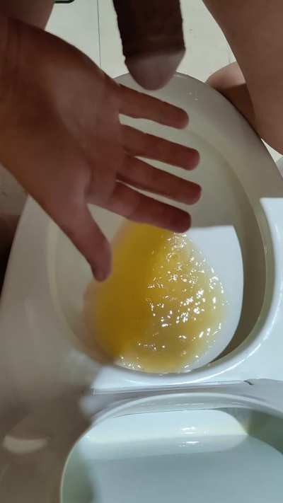 Pissing on my hand on tasting the results 