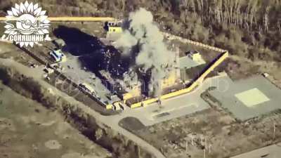 The Ukrainian Armed Forces carried out a MiG-29 airstrike using a guided French AASM HAMMER aerial bomb on a building with Russian officers, including FSB officers. May 2025, location not disclosed.