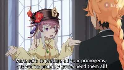 Hu Tao's reminder for her rerun