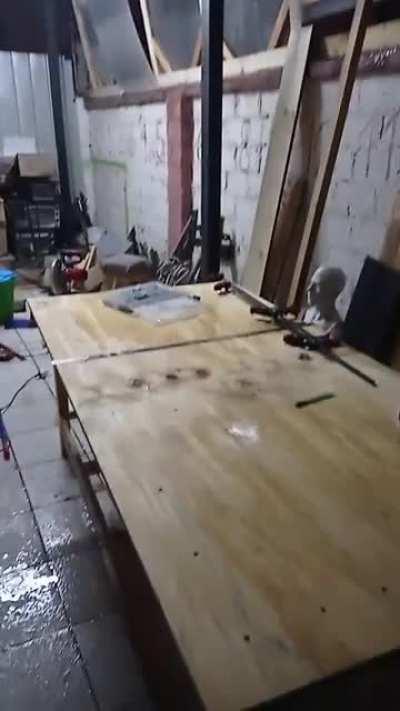 My new workshop, they said that it was waterproof.. all my tools and materials ruind.