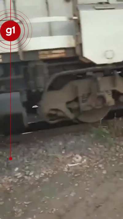 Train hit a woman making a selfie. (Brazil).