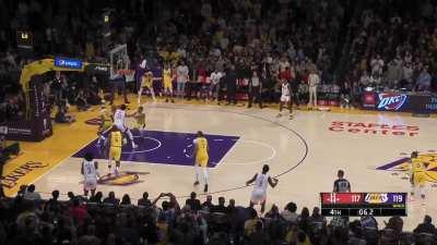 [Highlight] Wood gets left wide open but can't get a shot off before Bazemore fouls him