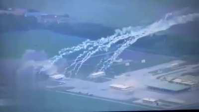 Ruzzians terrorists army showed a video of their aircraft bombing their own Greyvoron checkpoint